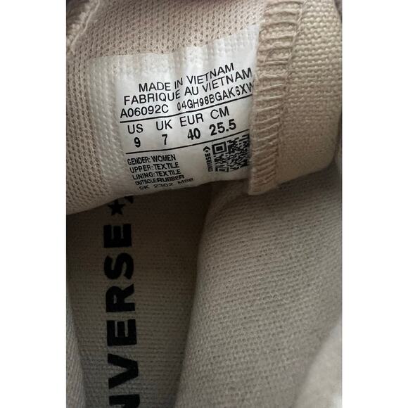 Converse Beige White Chuck Taylor All Star Lift HighTop Platform Sneaker Shoes 9 - Picture 11 of 12